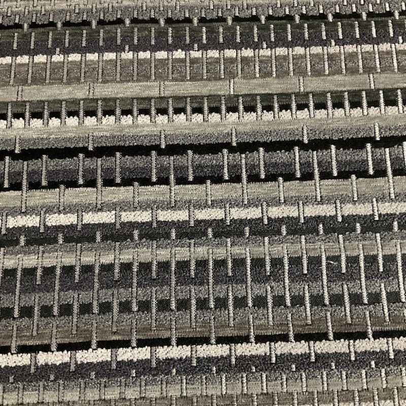 Remnant of Carnegie Beam 10 Gray Stripe Upholstery Fabric Order Product 1