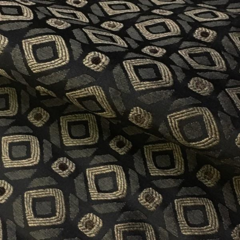 Tippet Chocolate Geometric Brown Upholstery Fabric Order Product