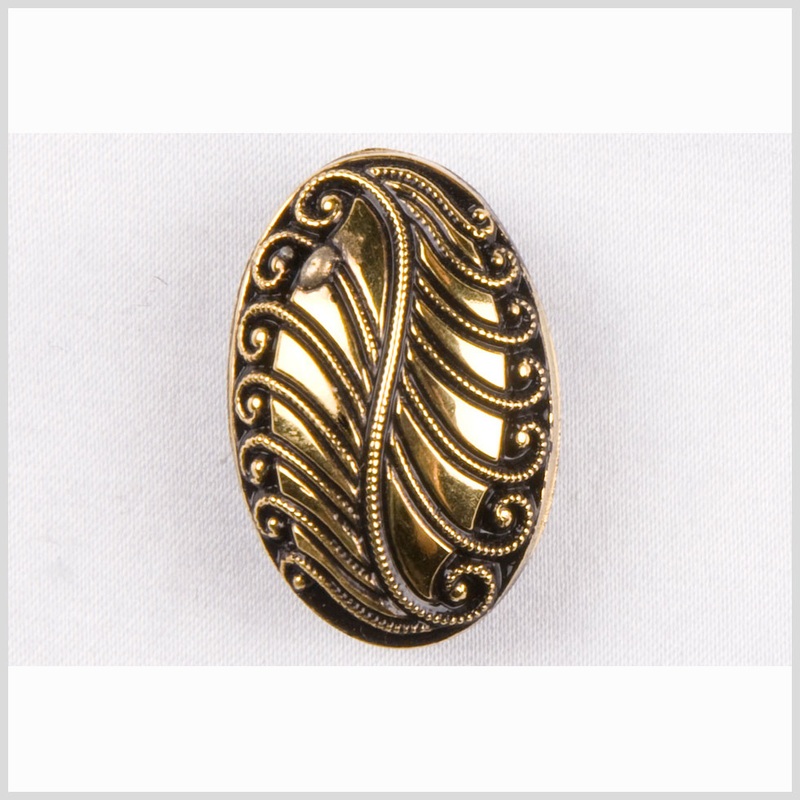 Black/Gold Glass Button – 44L/28mm