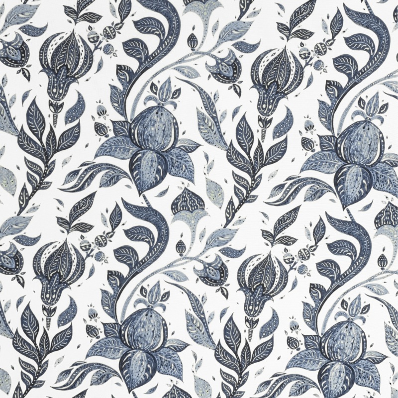 Printed Mini Matt Orinoco Blue Per Meter