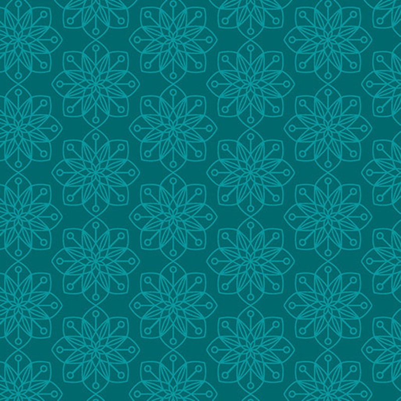 Snow Fall 17043-84 Amaryllis Teal