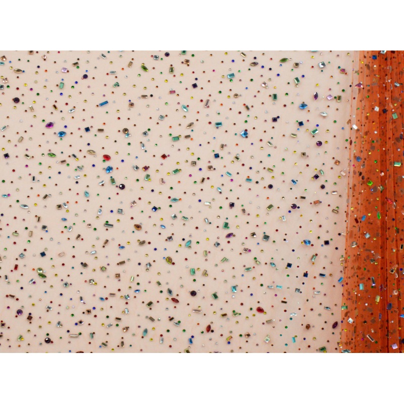 140cm Bedazzled  Stone Tulle BF622-7 BF622-7