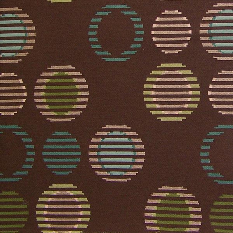 Arc-Com Cirque Truffle Geometric Circles Brown Upholstery Fabric Order Product