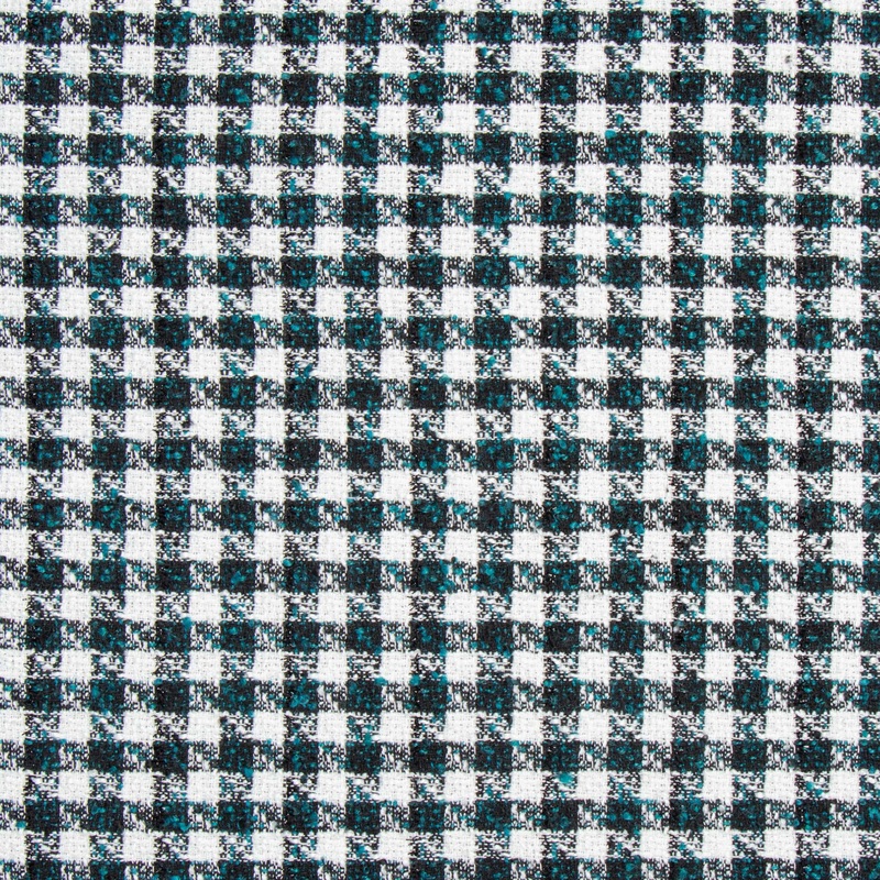 Hounds-Tooth Turquoise Black & White