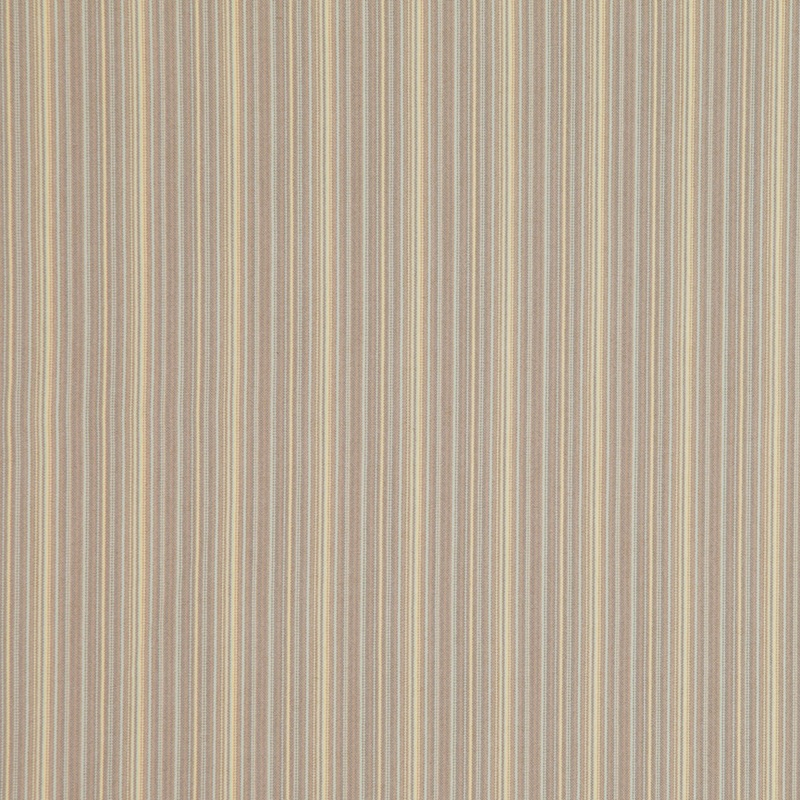 Italian Beige and Yellow Barcode Striped Stretch Cotton Suiting