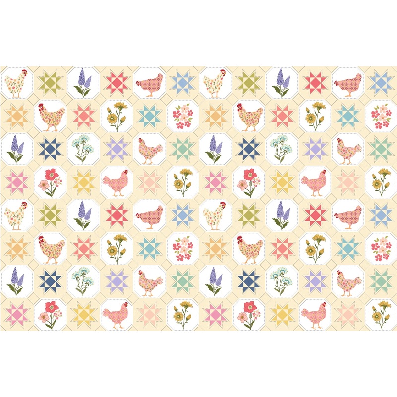 Prairie Sisters Homestead PH23417 Quilted Countryside Yellow