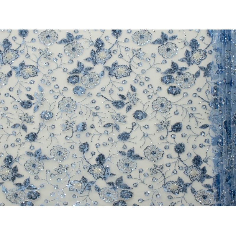 130cm Fancy Beaded Sequins Tulle BF596-1 BF596-1