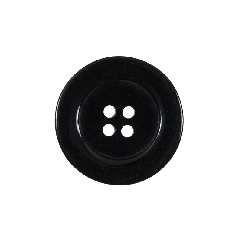 Black 4-Hole Plastic Button – 36L/23mm
