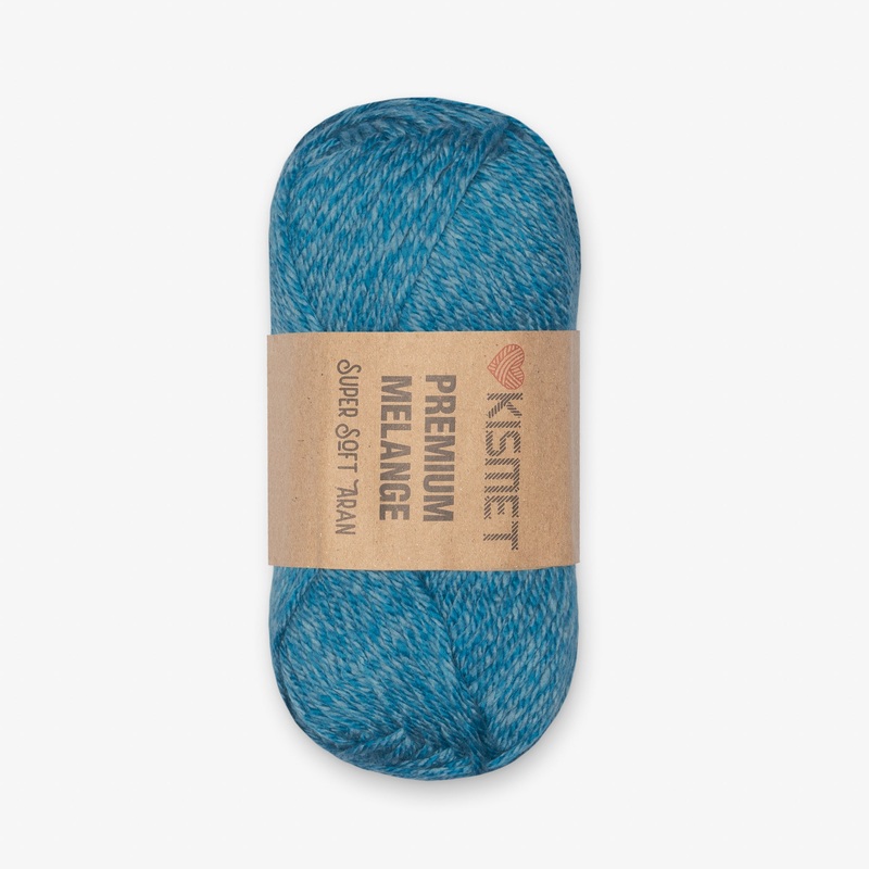 Premium Melange Aran Azure #323