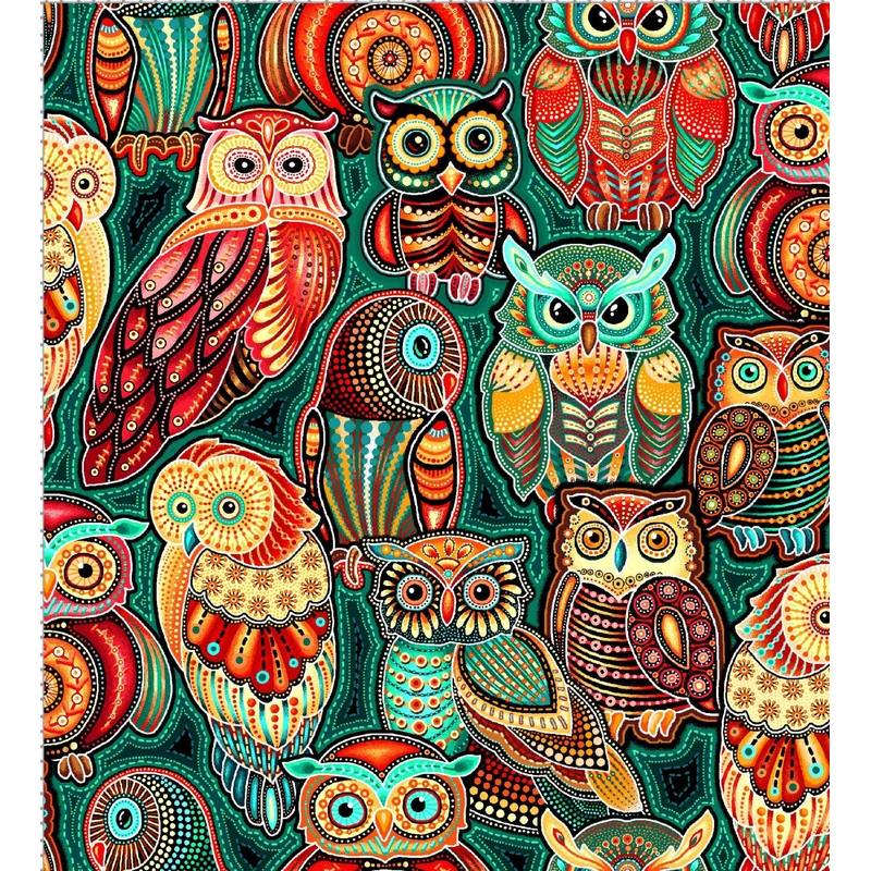Sahul Land Stacked Owls Teal