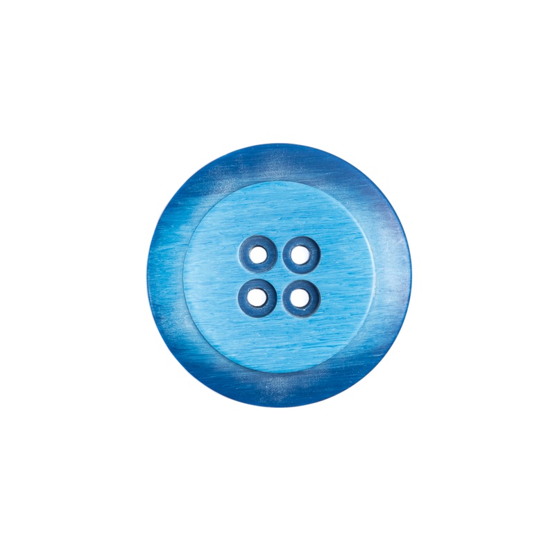 Italian Blue Plastic Button – 28L/18mm