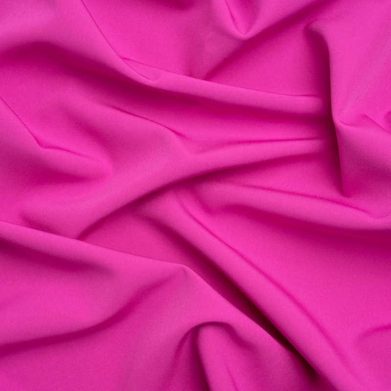 Stretch Recycled Polyester 4-Ply Crepe – Light Fuchsia – Premium Collection