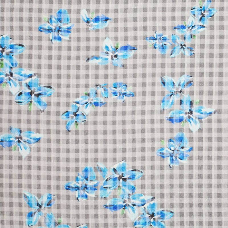 Tanya Taylor Floral Checkered Silk Gazar