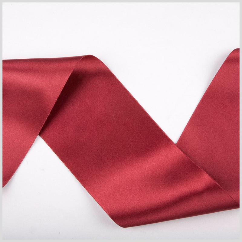 3.75″ Burgundy Double Face French Satin Ribbon
