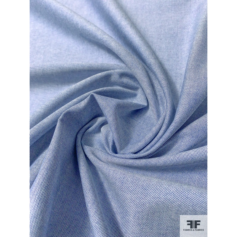 Basic Cotton Chambray – Royal / White Fabric by the Yard