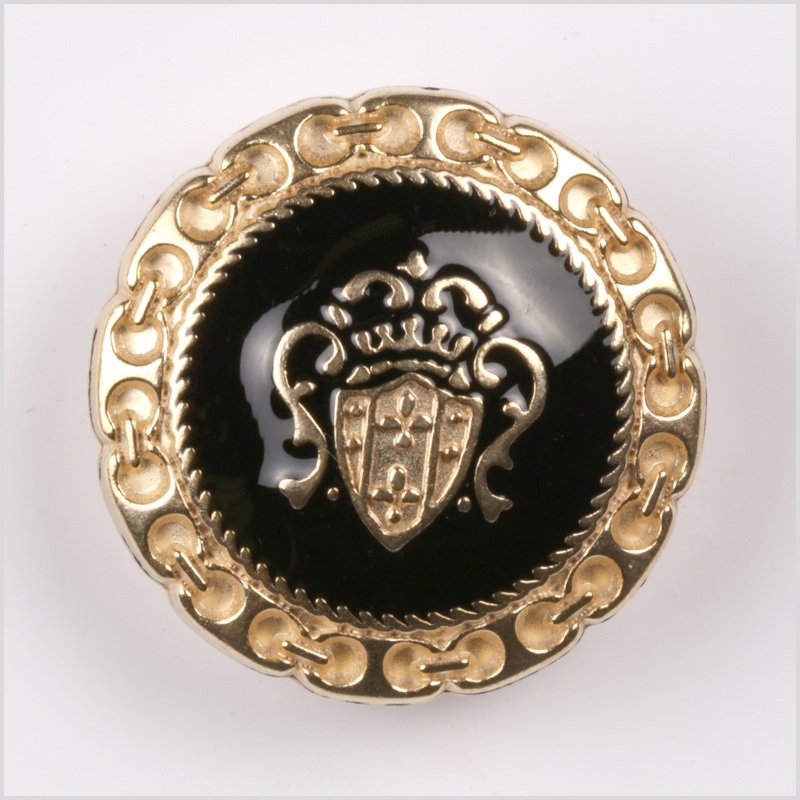 Gold Metal Coat Crest Button – 44L/28mm