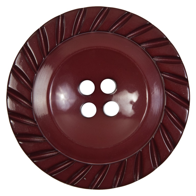 Maroon Plastic 4-Hole Button – 60L/38mm