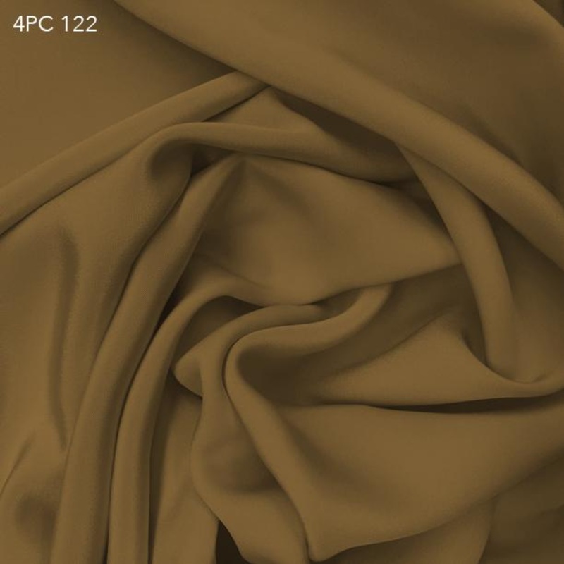 4 Ply Silk Crepe – Deep Camel Fabric by the Yard