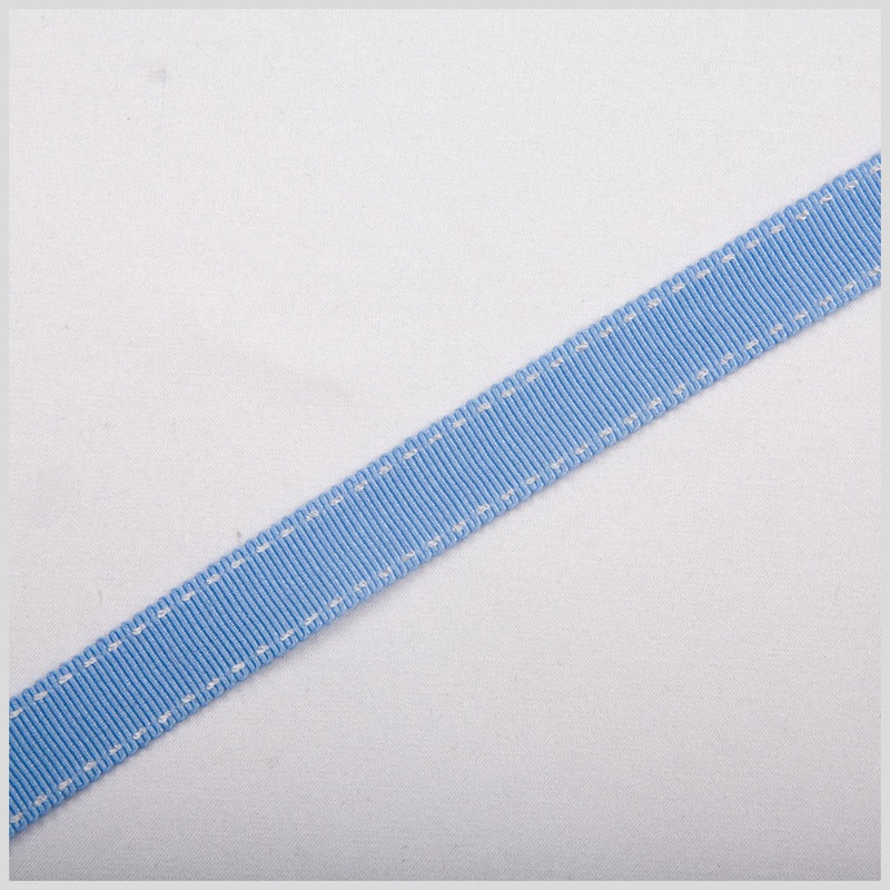 5/8″ Blue Stitched Grosgrain Ribbon