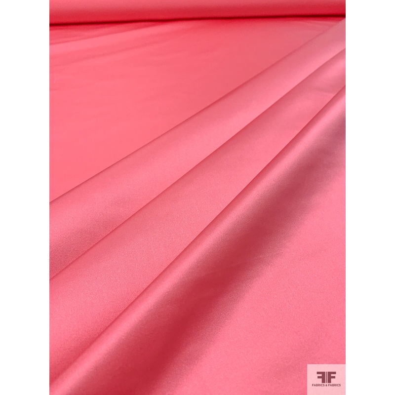 Made in Japan Solid Silk-Rayon Duchess Satin – Sunkist Coral Fabric by the Yard