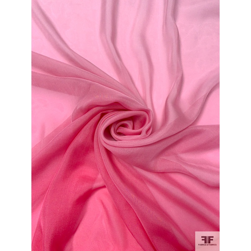 Ombr Printed Silk Chiffon – Pink Fabric by the Yard