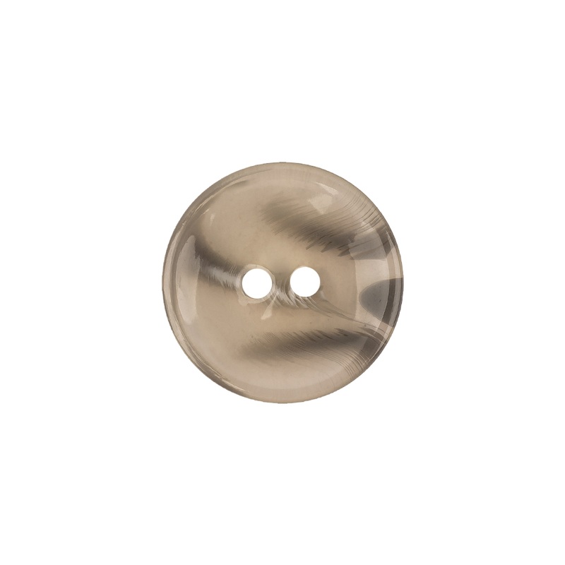 Italian Transparent and Gray Abstract Swirls Narrow Rimmed Plastic Button – 28L/18mm