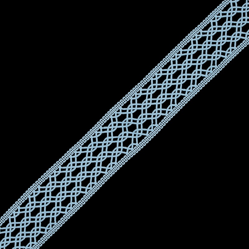 Light Blue European Crochet Trim – 2.25″