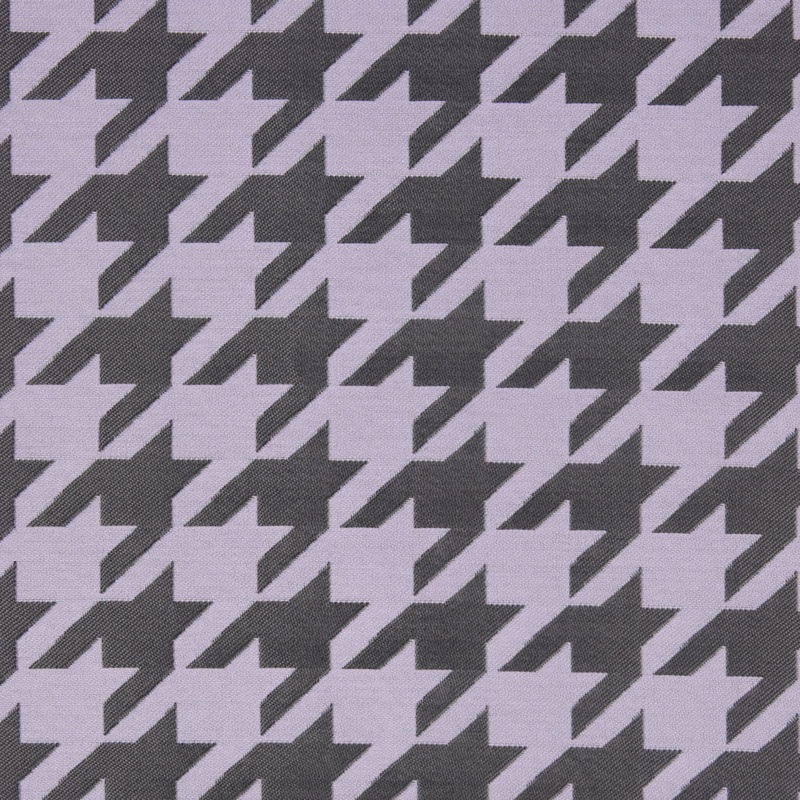 Lilac Houndstooth Polyester Brocade