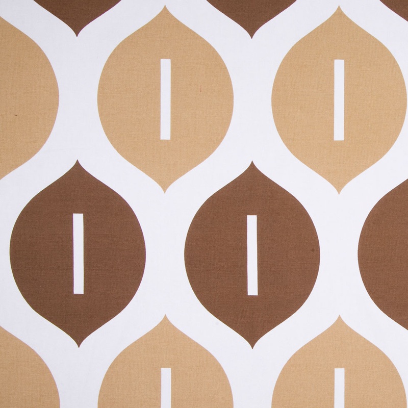 Off-White/Chocolate/Tan Geometric Canvas