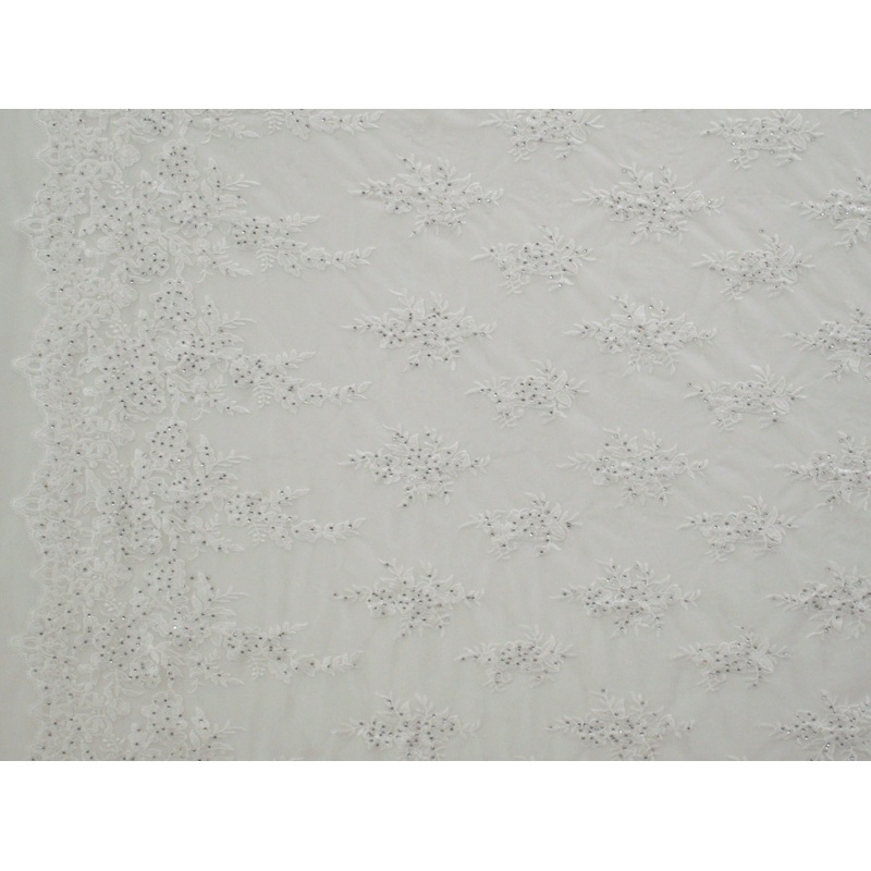 130cm Rosie Embroidered Diamond Tulle BF493-1 BF493-1