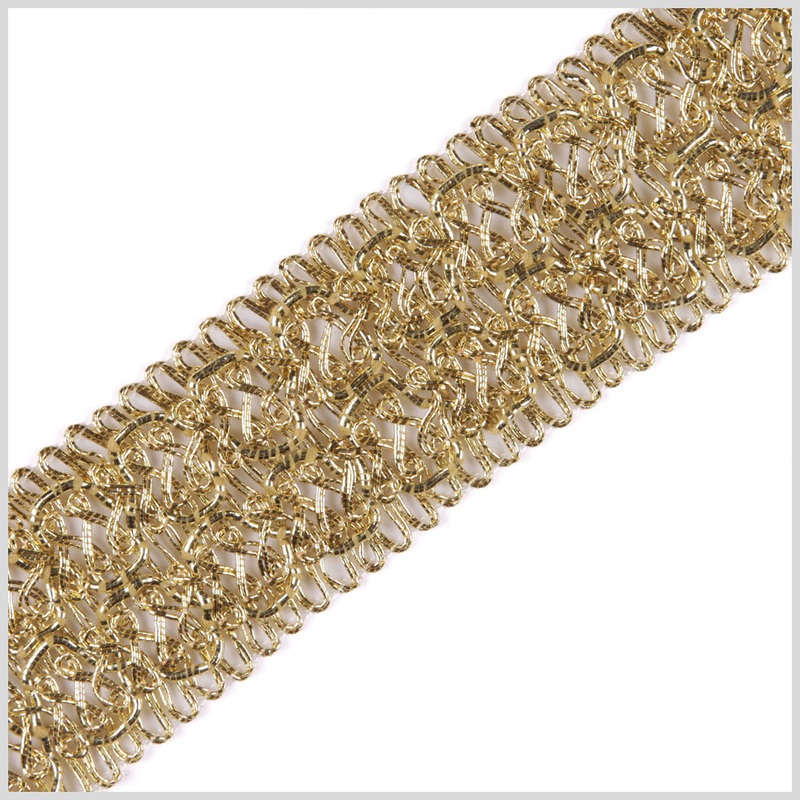 2″ Gold Metallic Braid