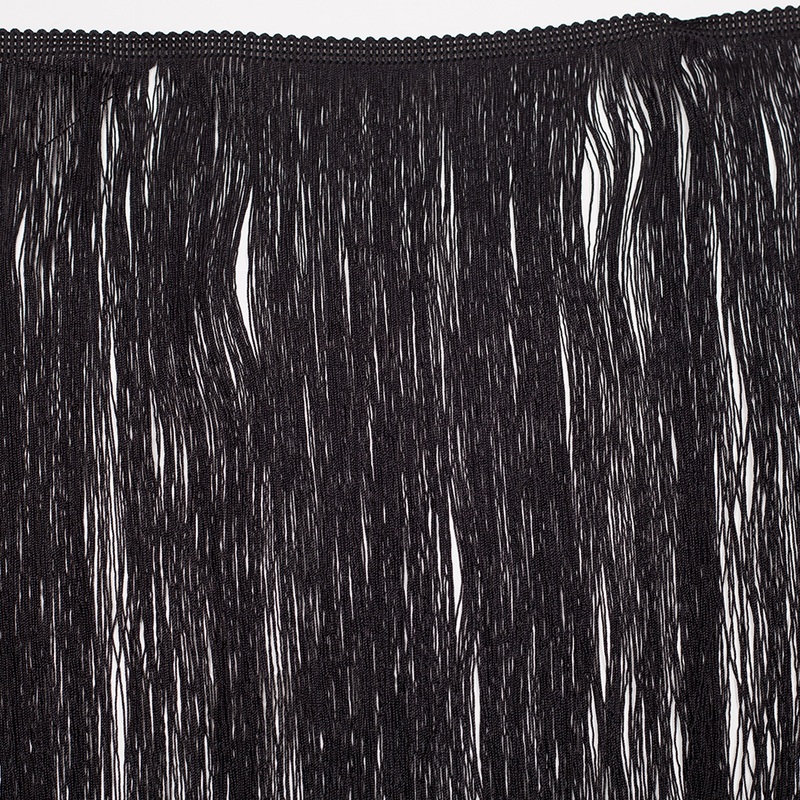 24″ European Black Chainette Fringe Trim