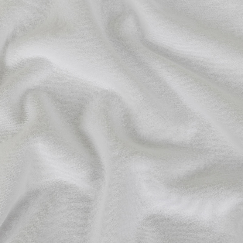 Cotton Fleece Backed Jersey – White – Leida Collection