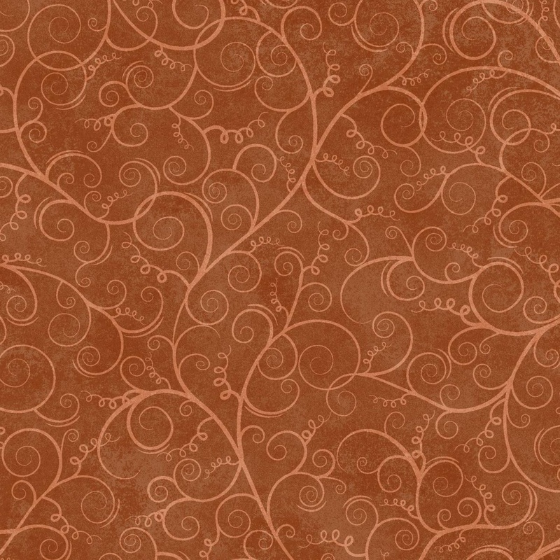 Hello Autumn – Pumpkin Vine Scroll – MAS10736-O – Cinnamon