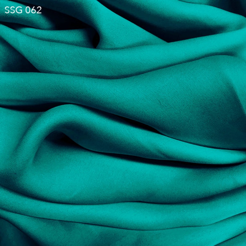 Silk Georgette – Aquarium Green Fabric by the Yard