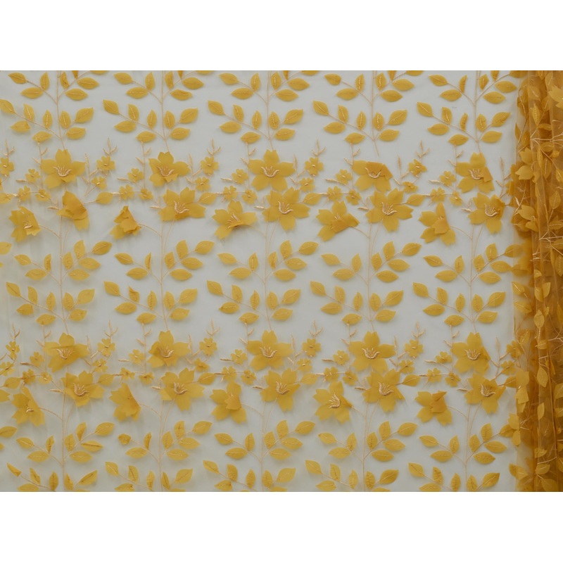 130cm Laser Cut 3D Flower Embroidery Tulle BF638-11 BF638-11