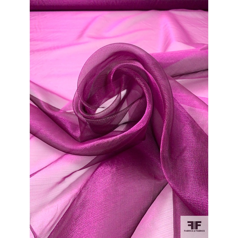 French Shimmer Iridescent Polyester Blend Organza – Fandango Fabric by the Yard