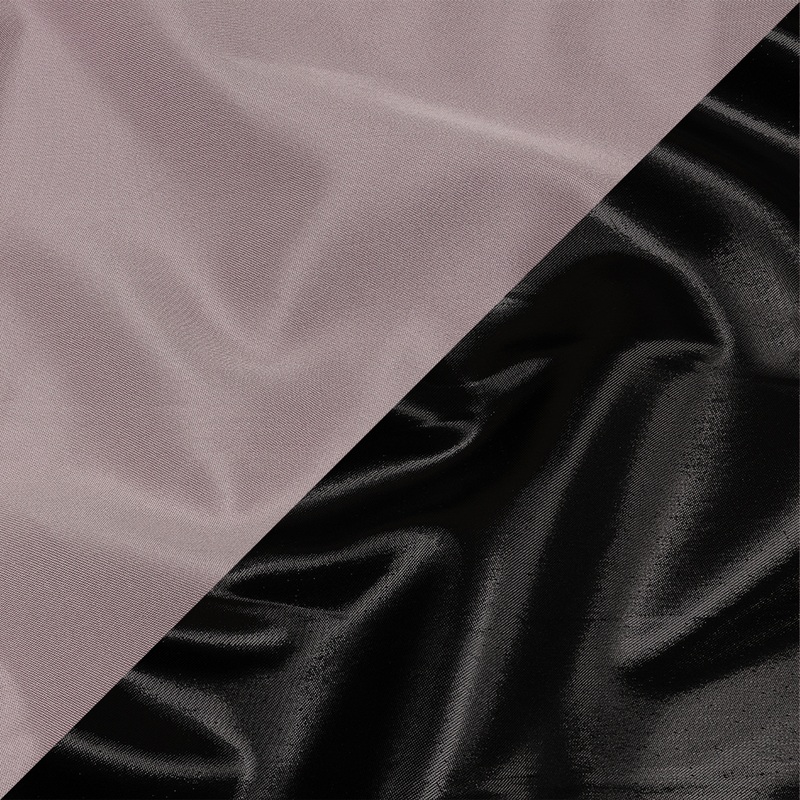 Olwyn Metallic Black and Dawn Pink Double Faced Luxury Mikado