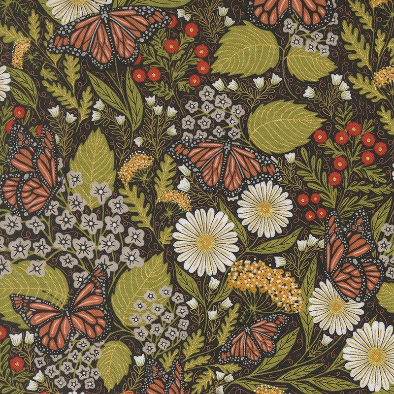 Bee Garden / Summer Butterfly in Black