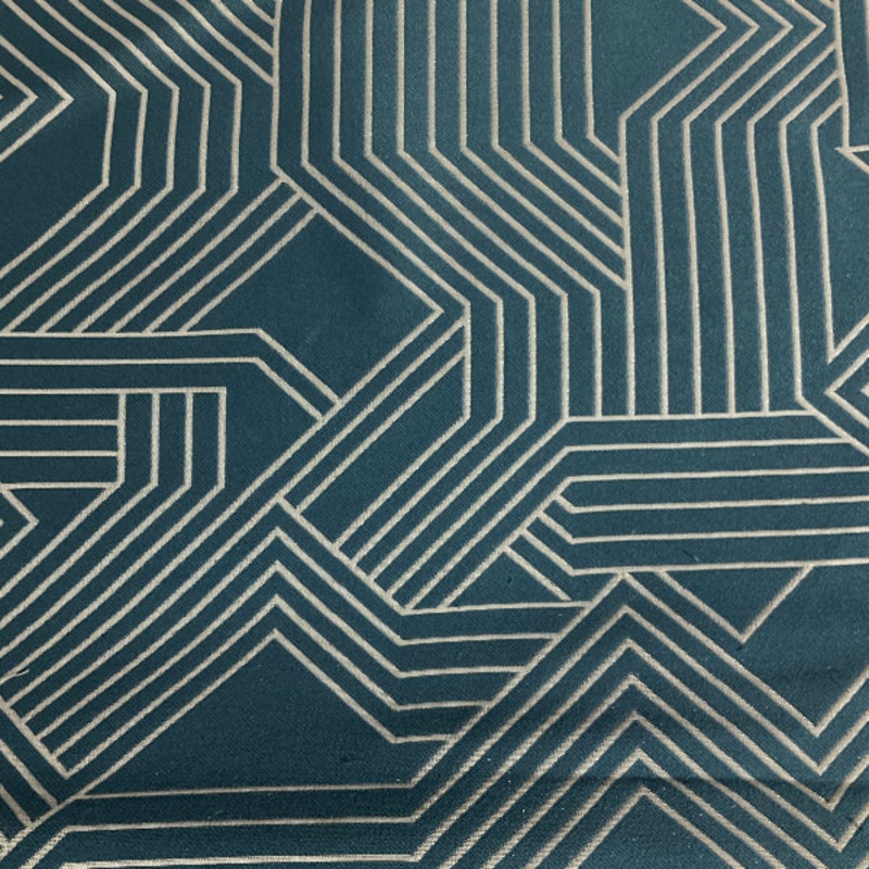 Remnant of Carnegie Maze 38 Blue Upholstery Fabric Order Product 1