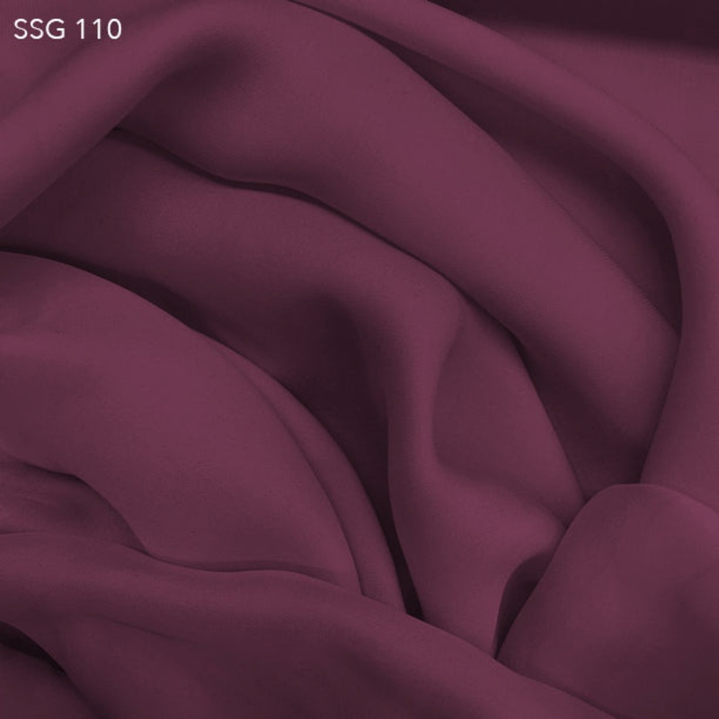 Silk Georgette – Sangria Purple Fabric by the Yard