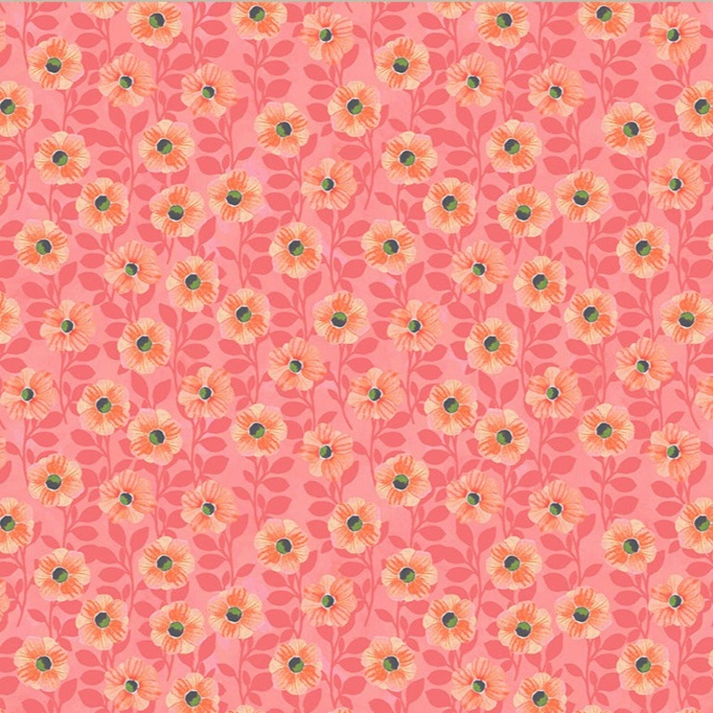 Wild Meadow / Climbing Floral in Flamingo