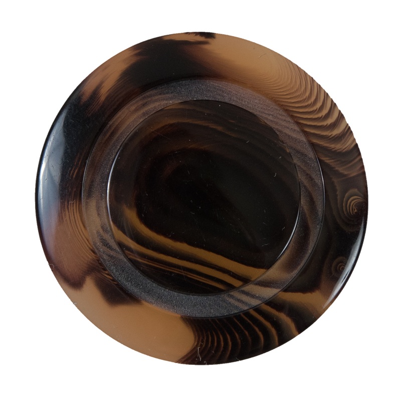 Musk Brown Plastic Shank-Back Button – 54L/34mm