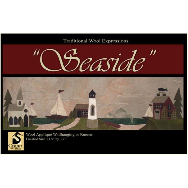 Seaside Wool Applique Pattern by Crane Design