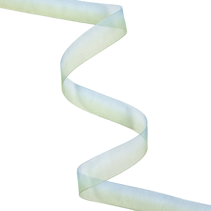 Sheer Blue and Kiwi Ombre Ribbon – 0.875″