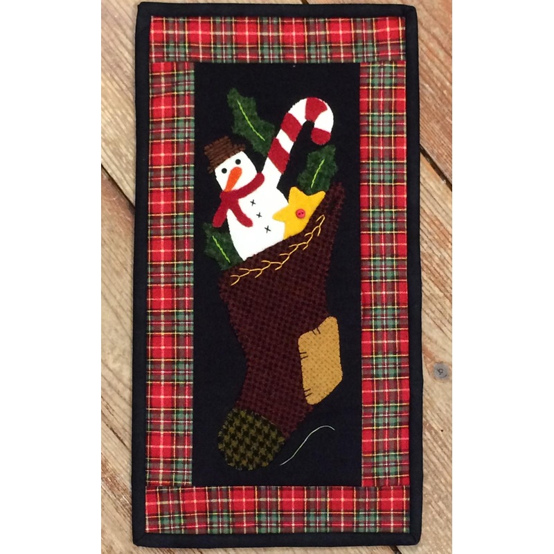 Basin Banners Wool Applique Kit – December Christmas Stocking