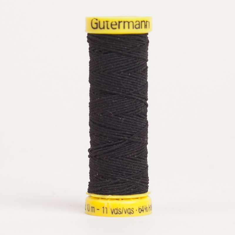 Gutermann Elastic Thread 10m – 4017 Black
