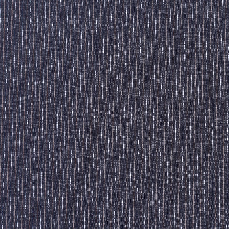 Italian Dark Gray Striped Cotton Suiting