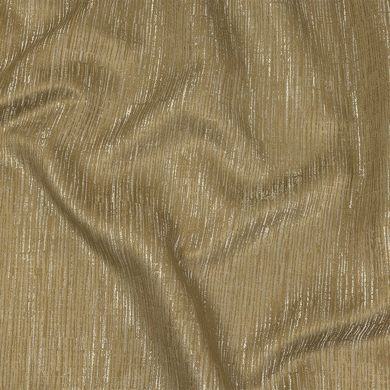 Recycled Polyester Jacquard – Gold Striated – British Imported
