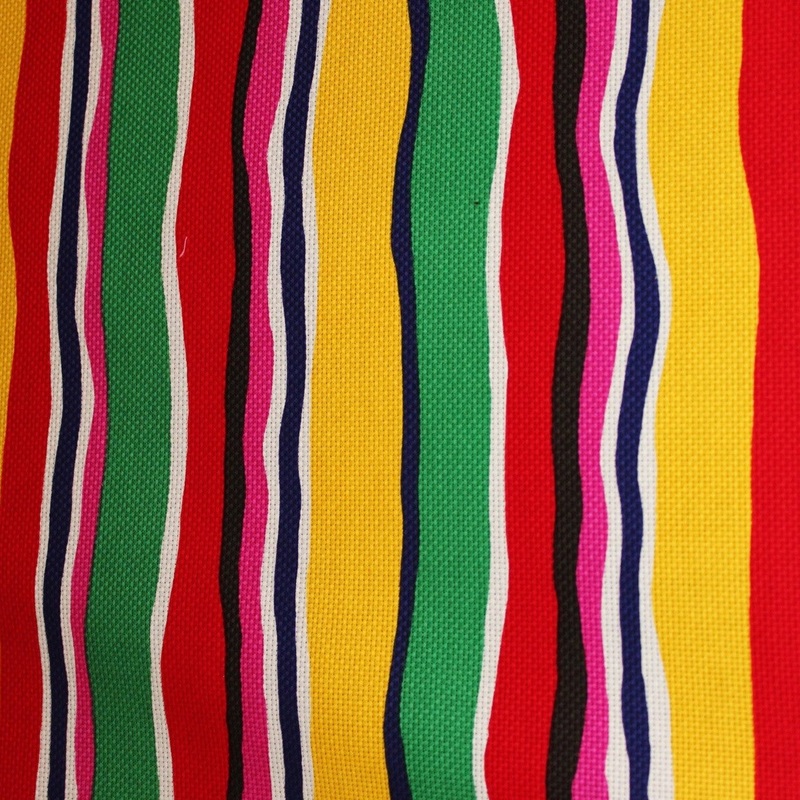 Wavy Striped Printed Cotton Pique – Multicolor Fabric by the Yard